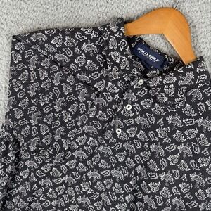 Polo Ralph Lauren Shirt Mens Large Paisley Golf AOP Vintage Y2K Short Sleeve